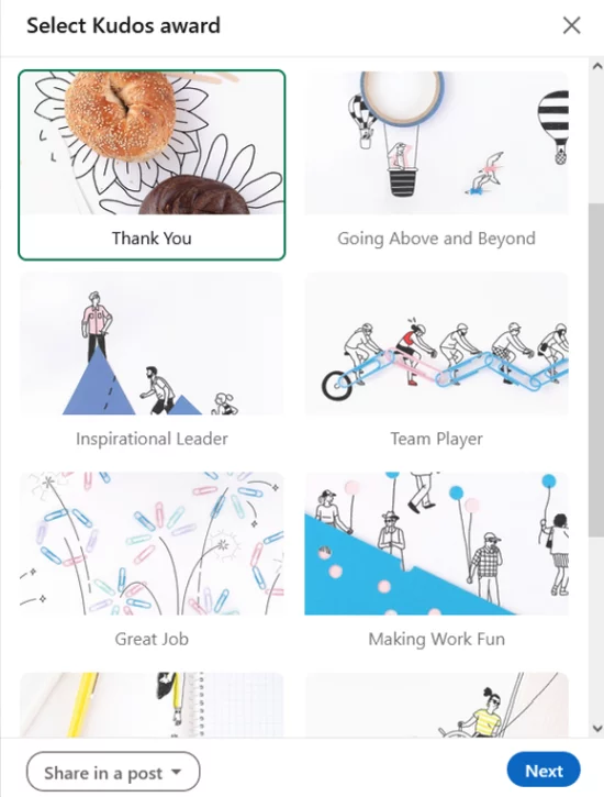 Zapojte se do této zábavné funkce a ukažte kolegům, jak si vážíte jejich přínosu.