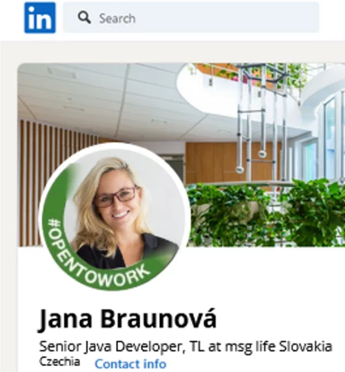 Aktivace funkce "Open to Work" na síti LinkedIn